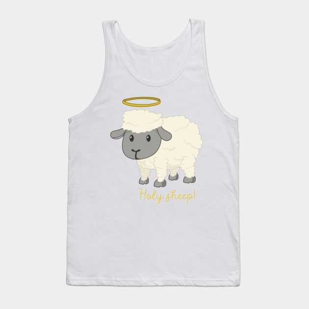 Holy Sheep Cute Fluffy Animal Tank Top by Punderstandable